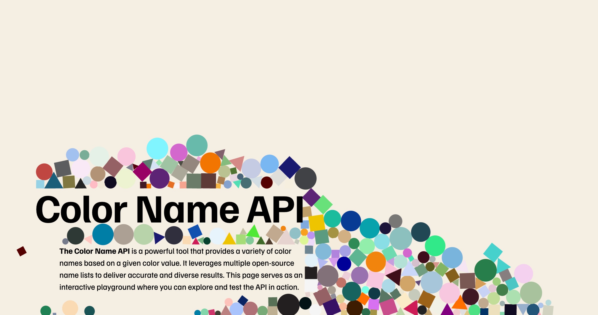 Color Name API Playground